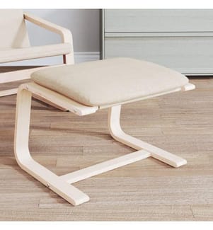 Fusshocker Creme 51x41x40 cm Stoff