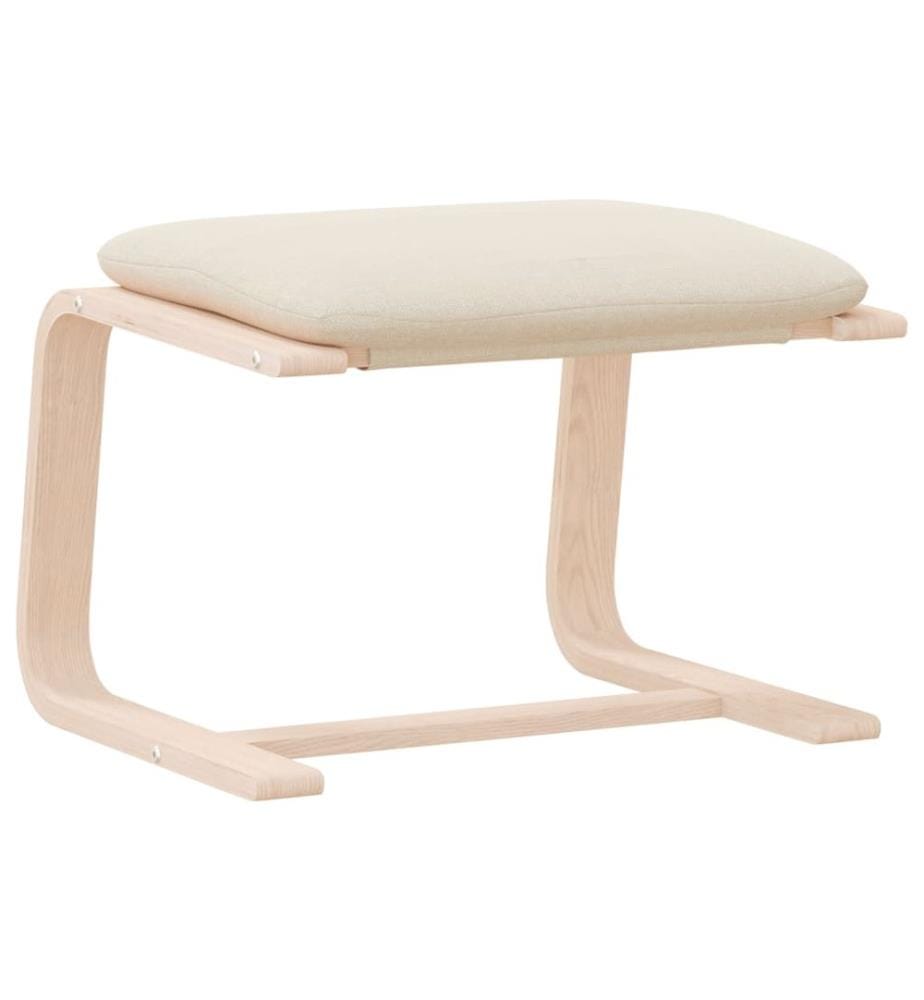 Fusshocker Creme 51x41x40 cm Stoff