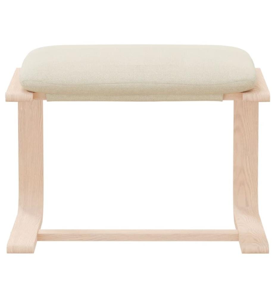 Fusshocker Creme 51x41x40 cm Stoff