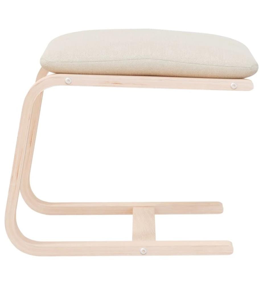 Fusshocker Creme 51x41x40 cm Stoff