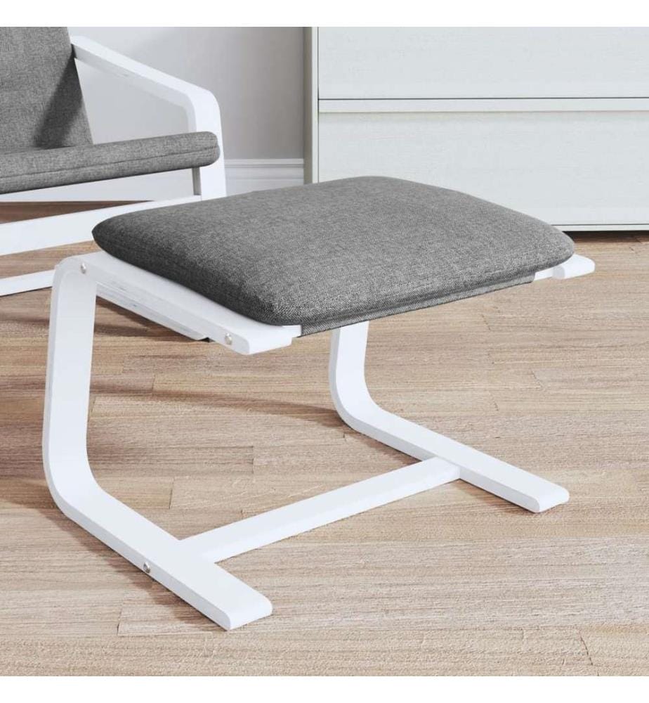 Fusshocker Dunkelgrau 51x41x40 cm Stoff