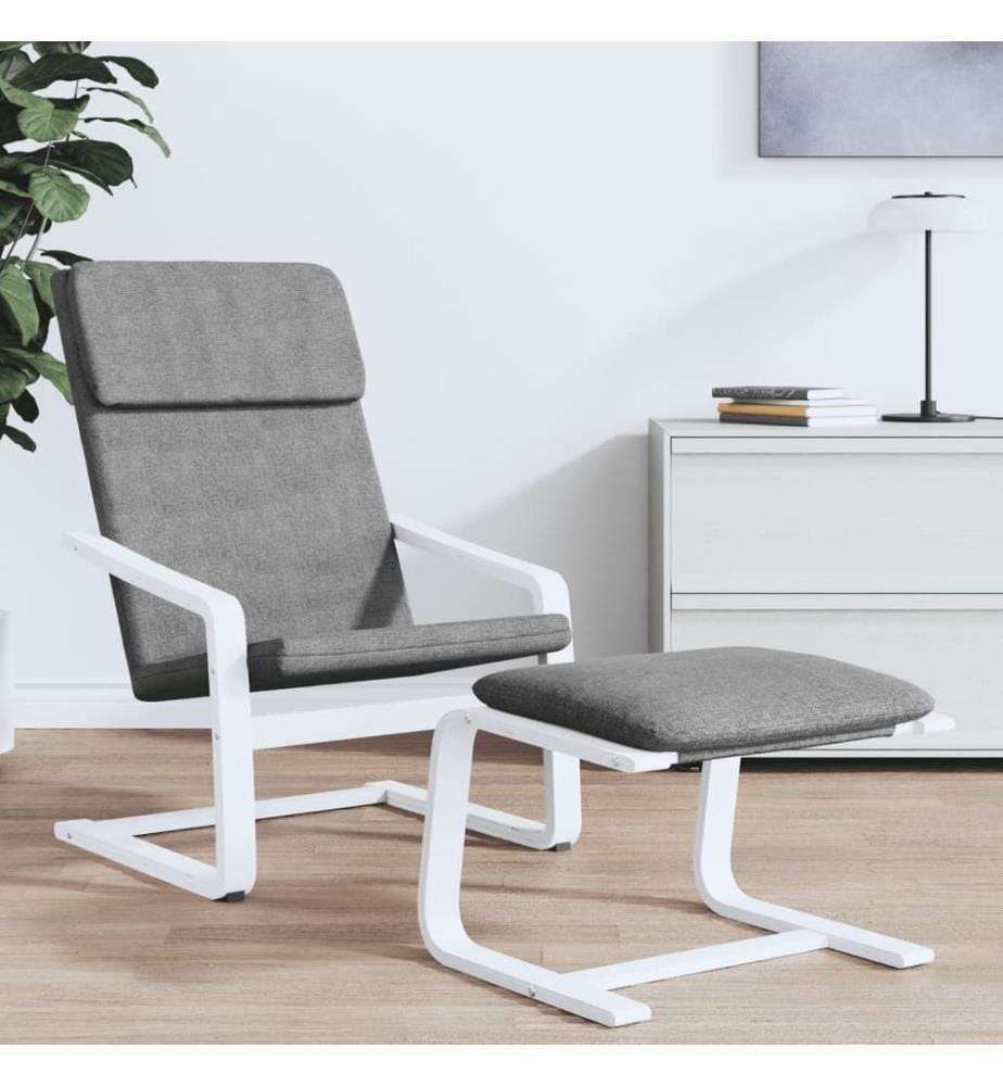 Fusshocker Dunkelgrau 51x41x40 cm Stoff