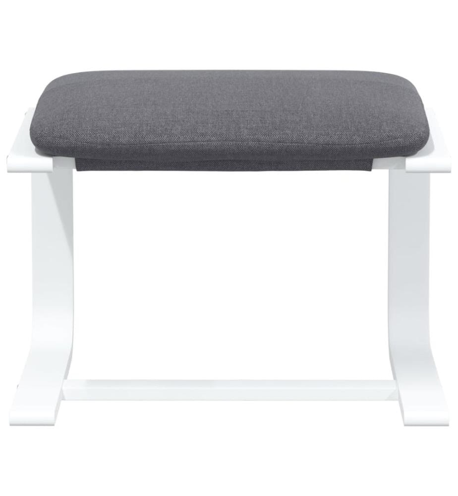 Fusshocker Dunkelgrau 51x41x40 cm Stoff