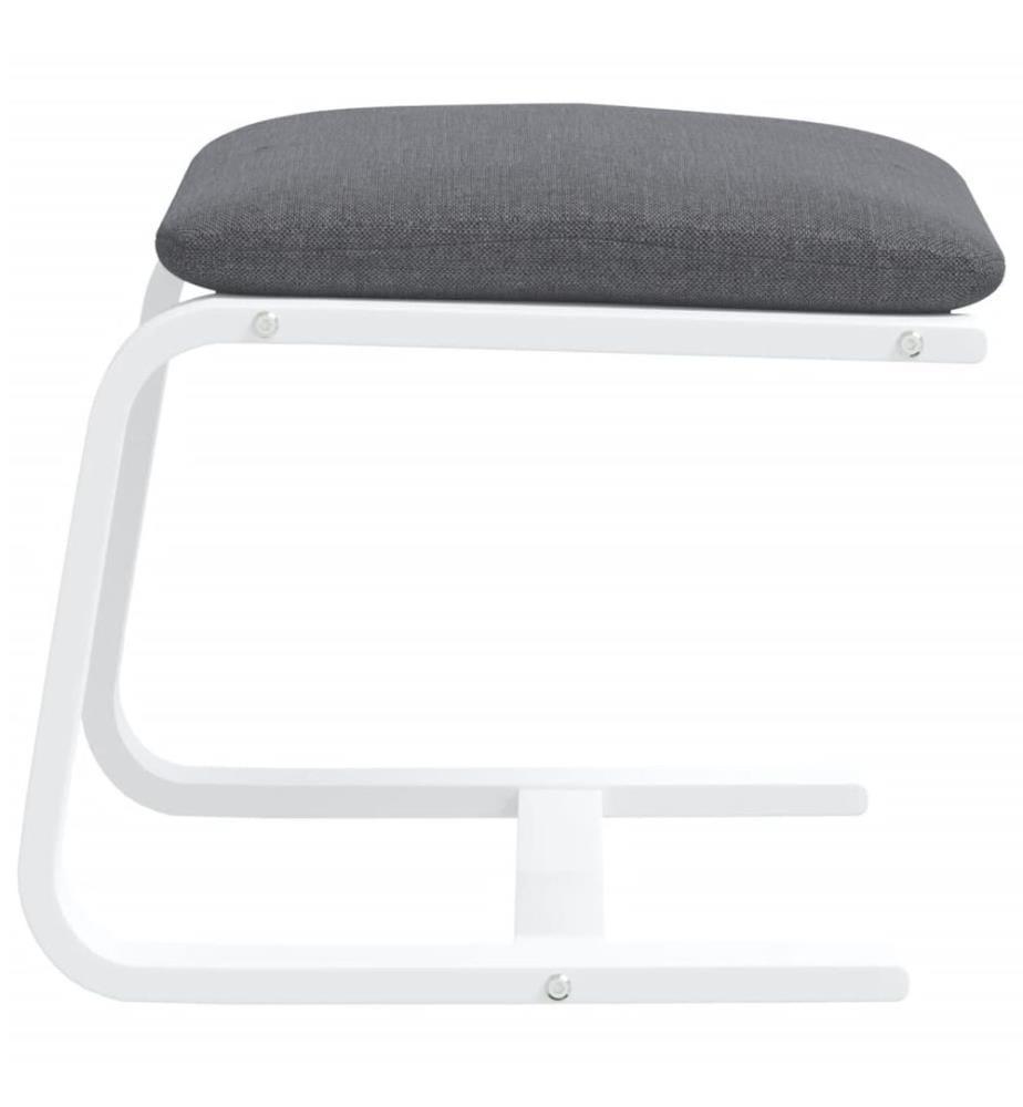 Fusshocker Dunkelgrau 51x41x40 cm Stoff