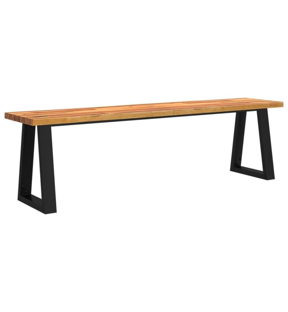 Bank Baumkante 160 cm Massivholz Akazie