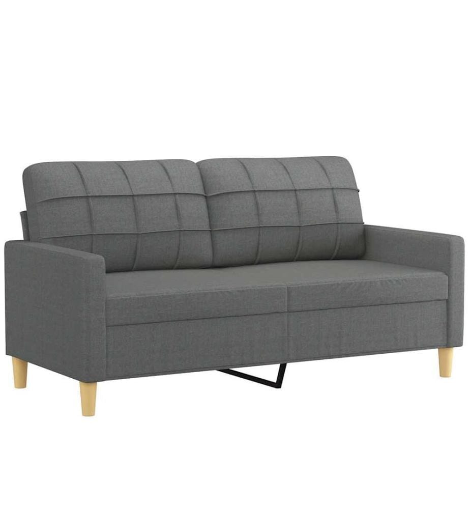2-Sitzer-Sofa Dunkelgrau 140 cm Stoff