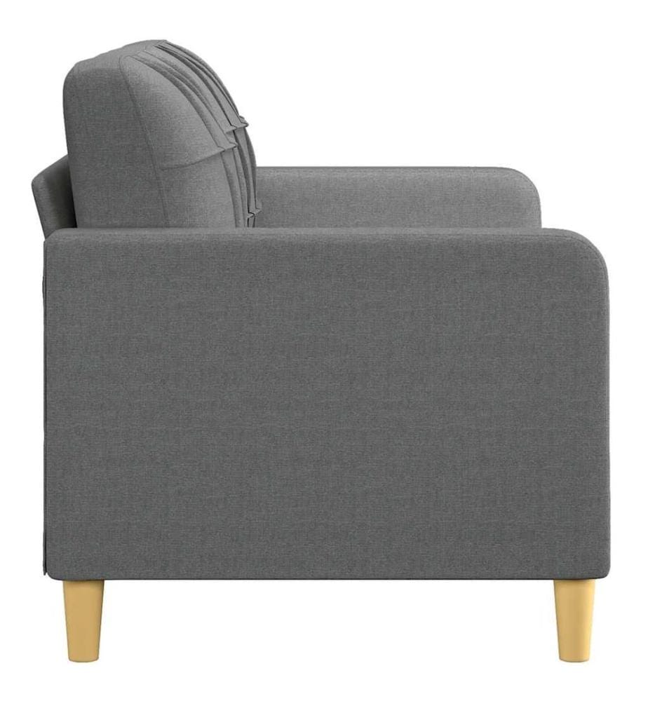 2-Sitzer-Sofa Dunkelgrau 140 cm Stoff