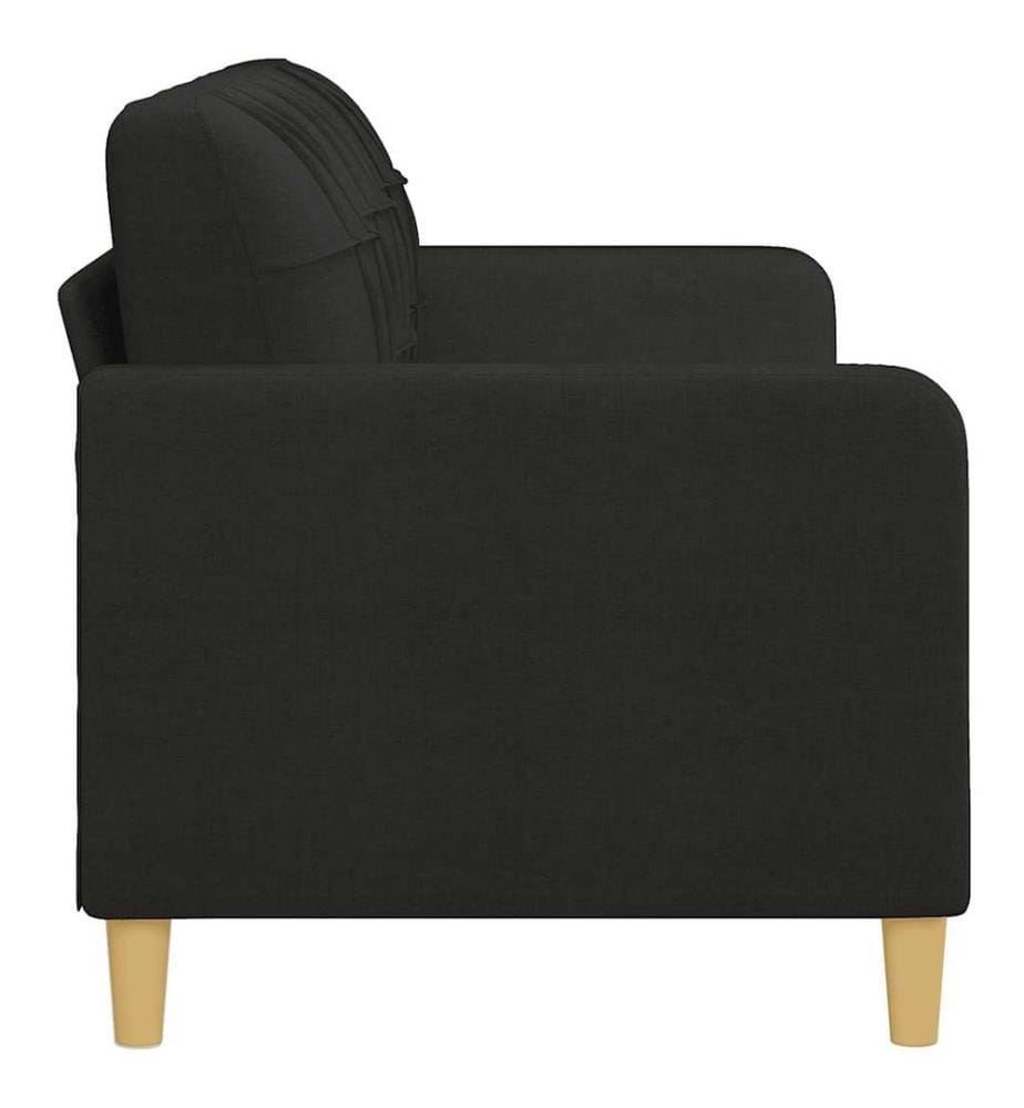3-Sitzer-Sofa Schwarz 180 cm Stoff