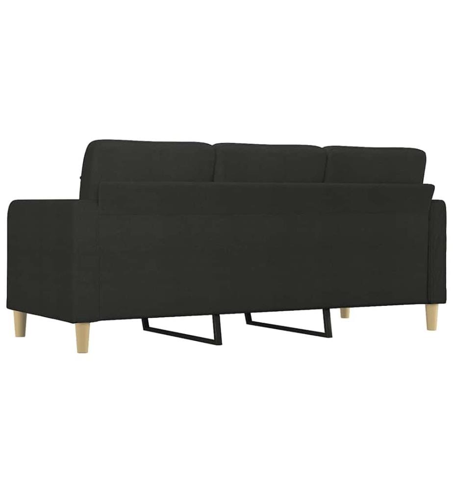 3-Sitzer-Sofa Schwarz 180 cm Stoff