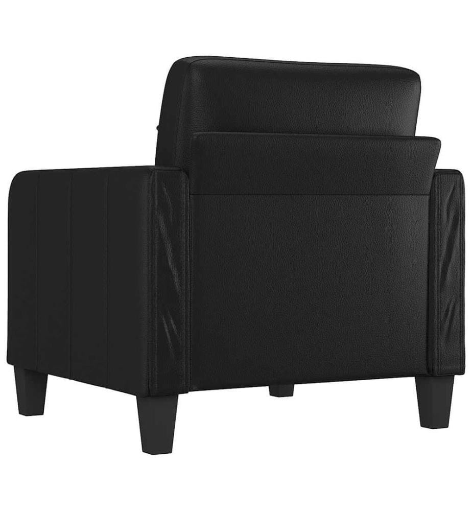 Sessel Schwarz 60 cm Kunstleder