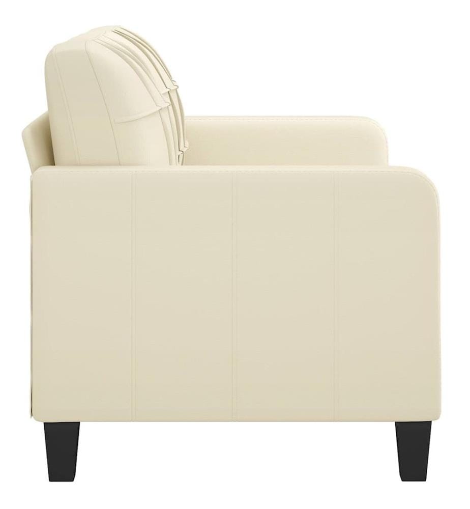 2-Sitzer-Sofa Creme 140 cm Kunstleder