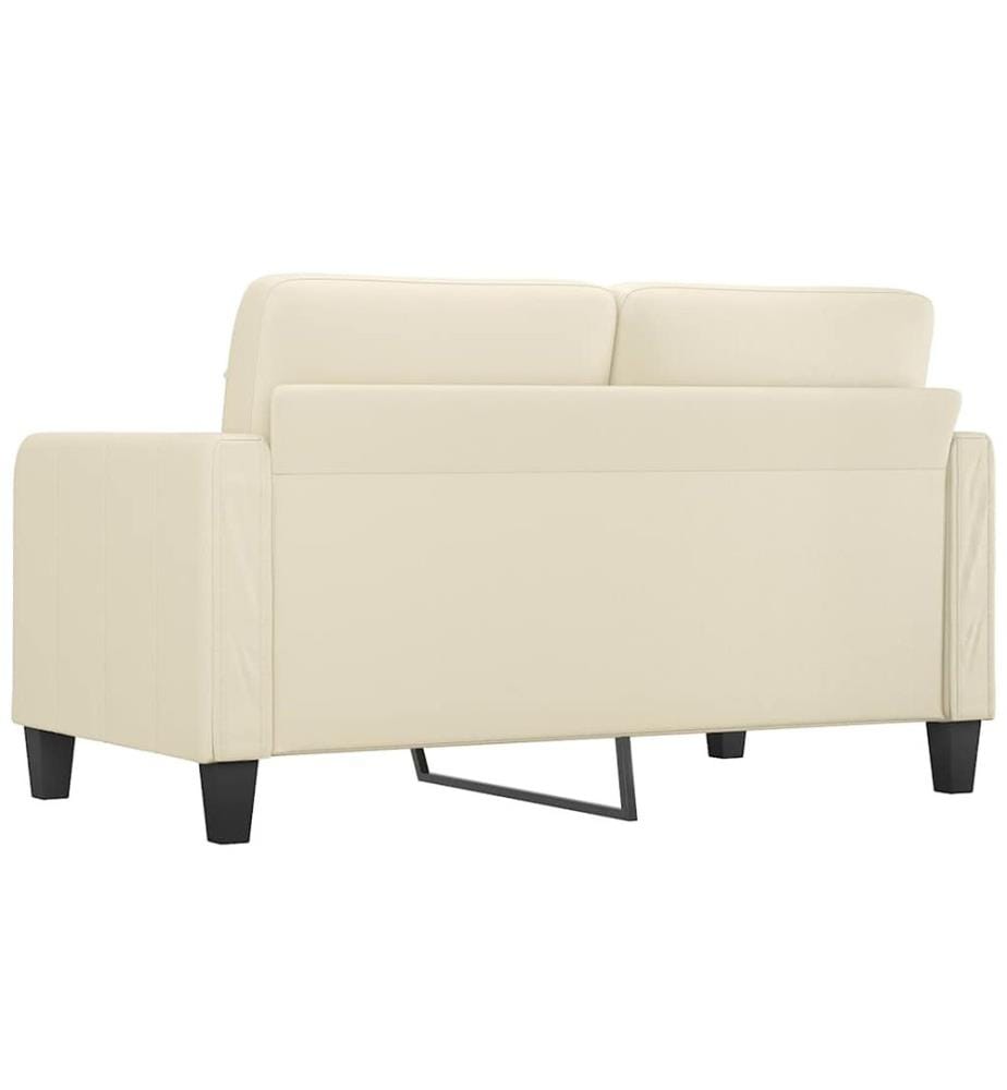 2-Sitzer-Sofa Creme 140 cm Kunstleder