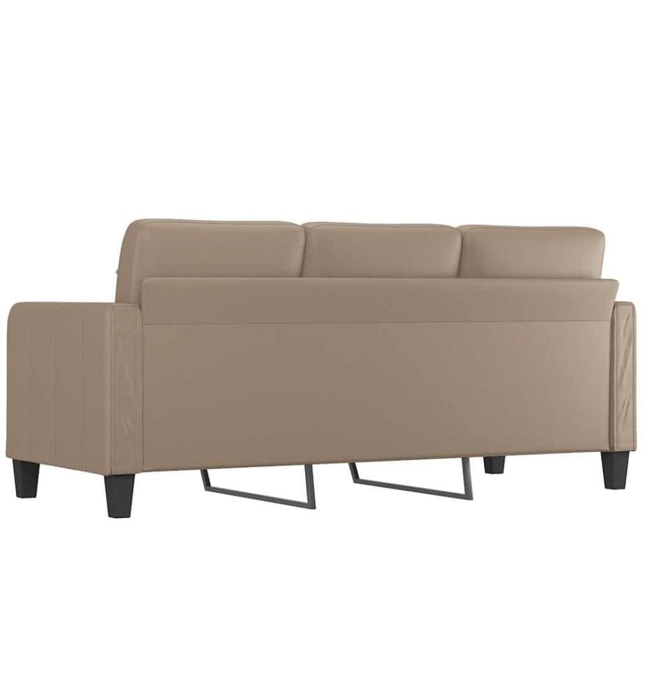 3-Sitzer-Sofa Cappuccino-Braun 180 cm Kunstleder
