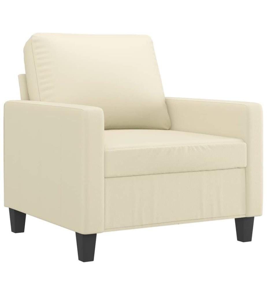 Sessel Creme 60 cm Kunstleder