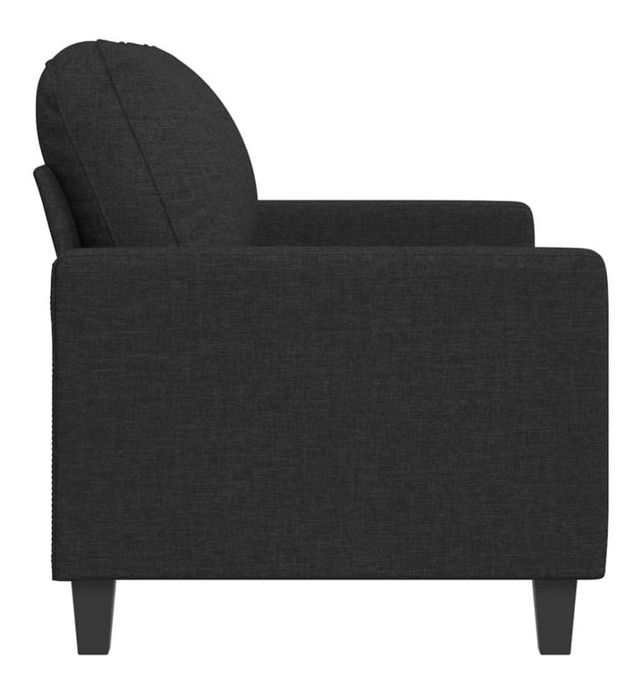 2-Sitzer-Sofa Schwarz 120 cm Stoff