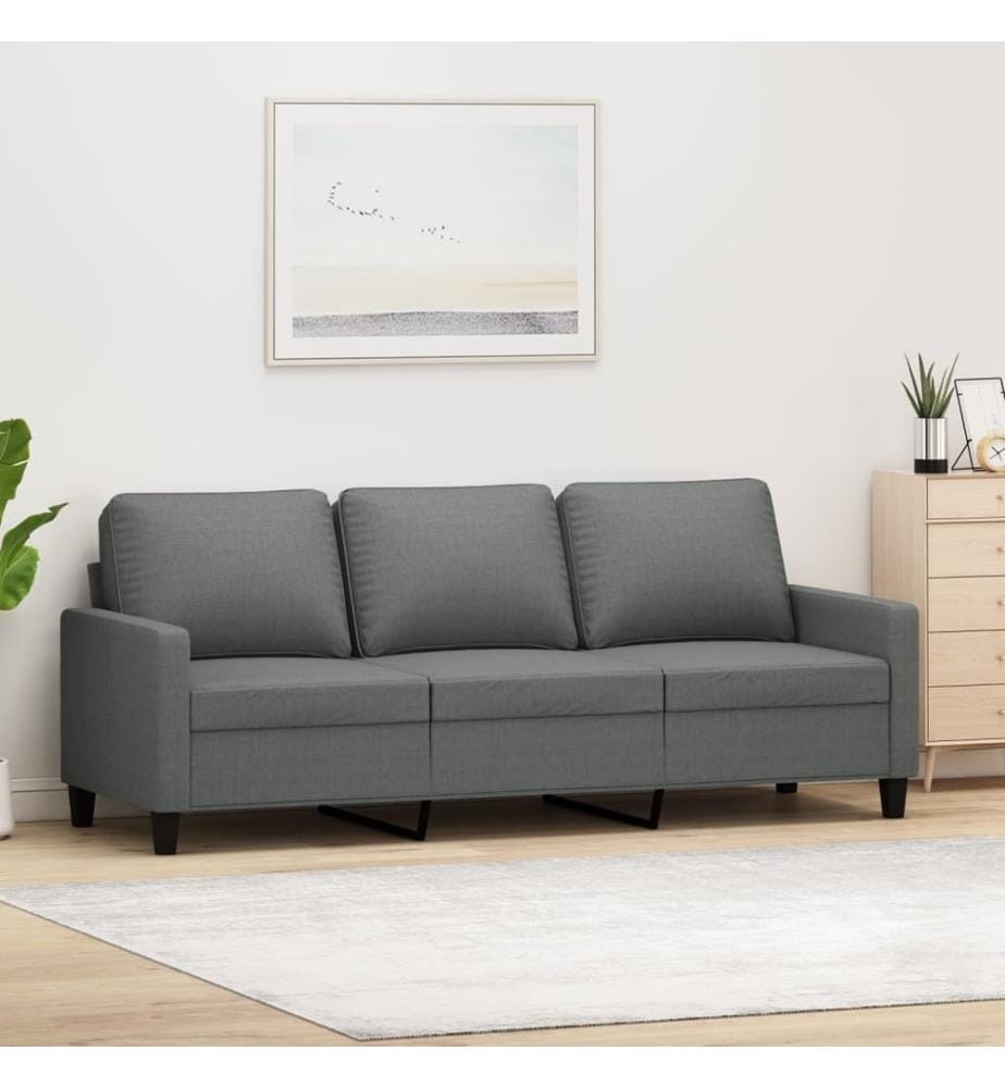 3-Sitzer-Sofa Dunkelgrau 180 cm Stoff