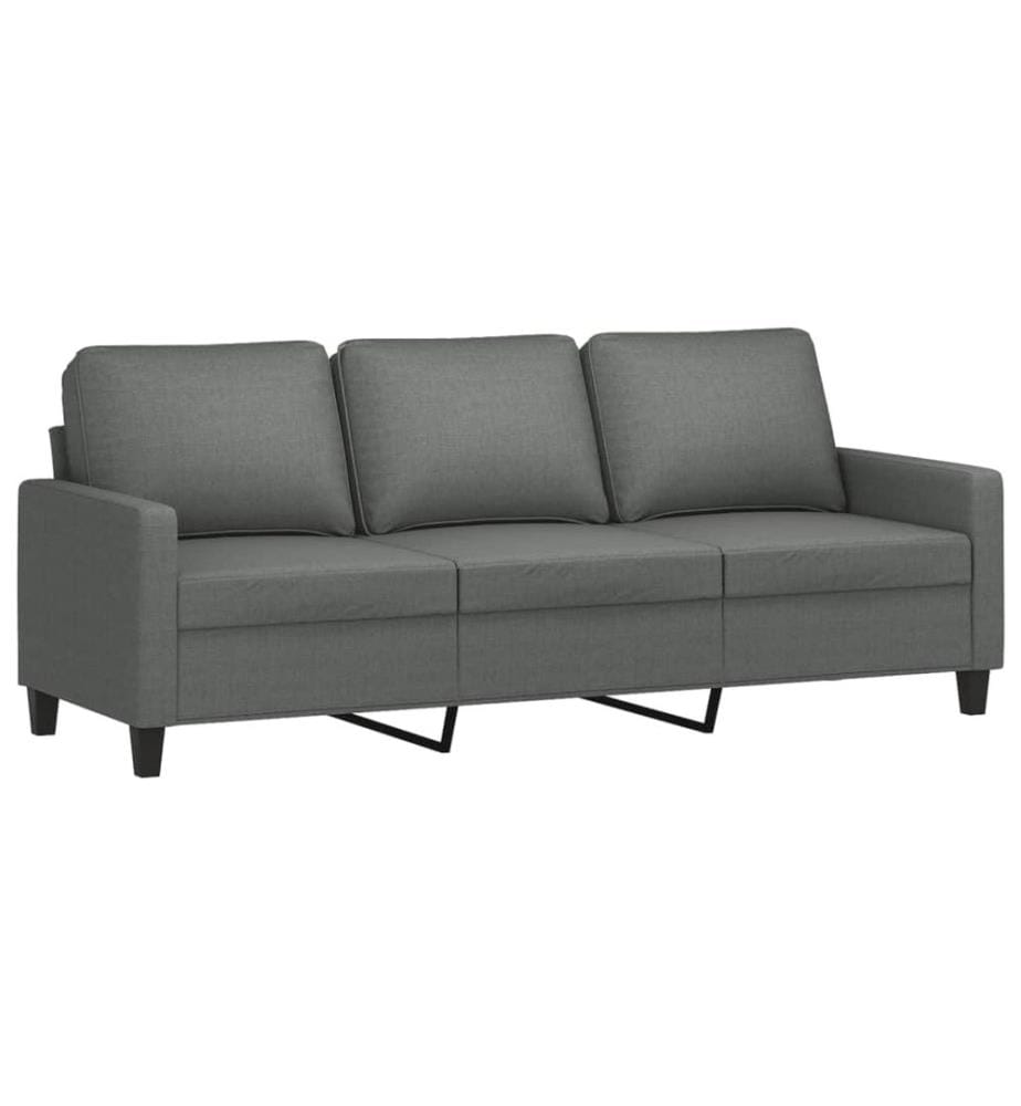 3-Sitzer-Sofa Dunkelgrau 180 cm Stoff
