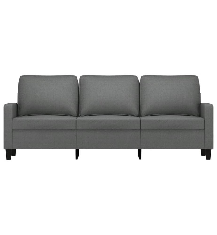 3-Sitzer-Sofa Dunkelgrau 180 cm Stoff