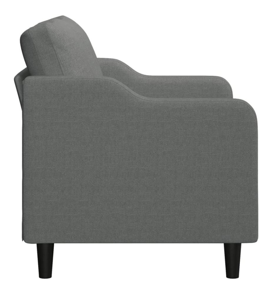 2-Sitzer-Sofa Dunkelgrau 140 cm Stoff