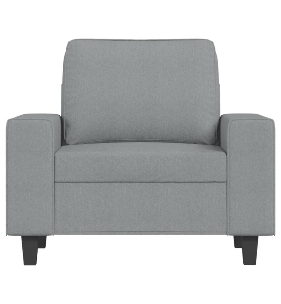 Sessel Hellgrau 60 cm Stoff