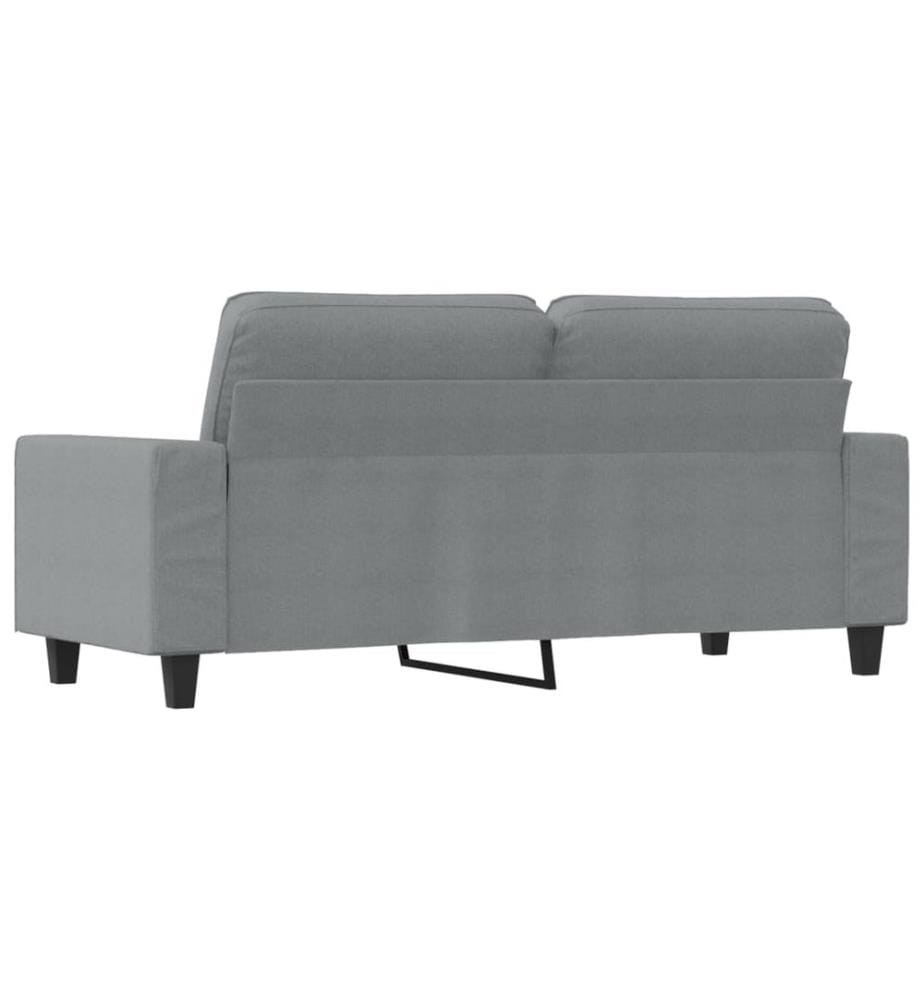 2-Sitzer-Sofa Hellgrau 140 cm Stoff