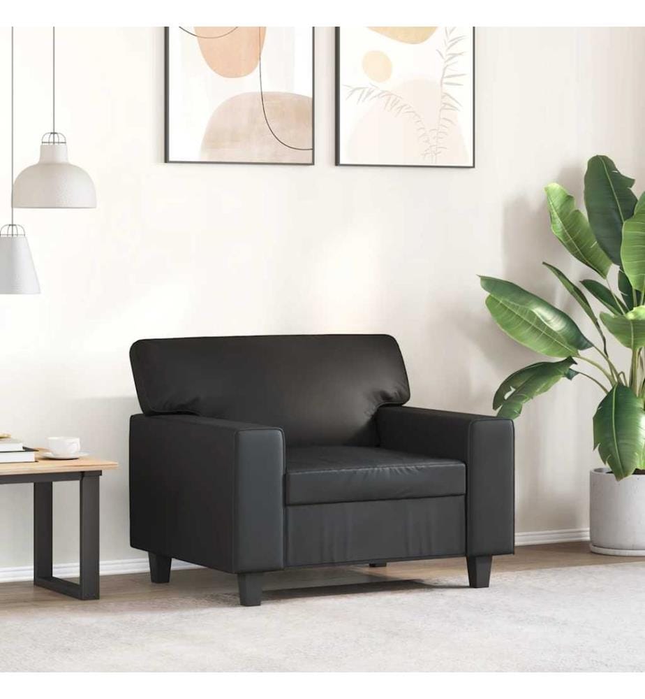 Sessel Schwarz 60 cm Kunstleder