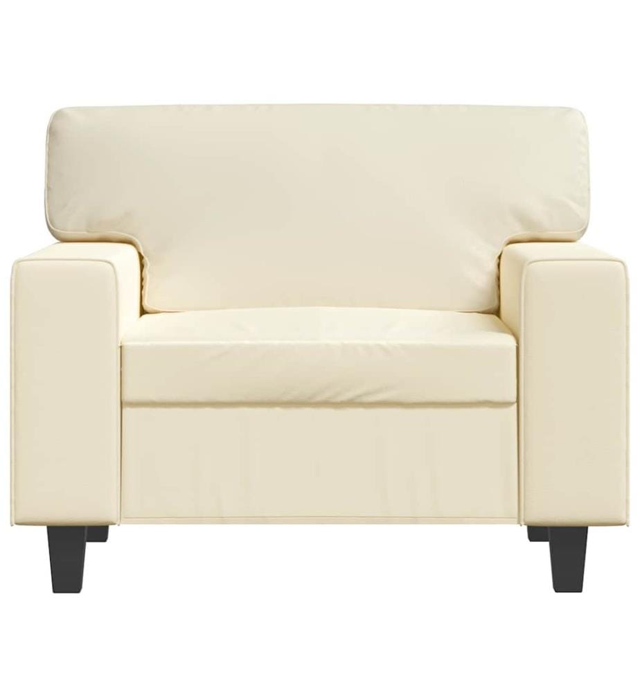 Sessel Creme 60 cm Kunstleder