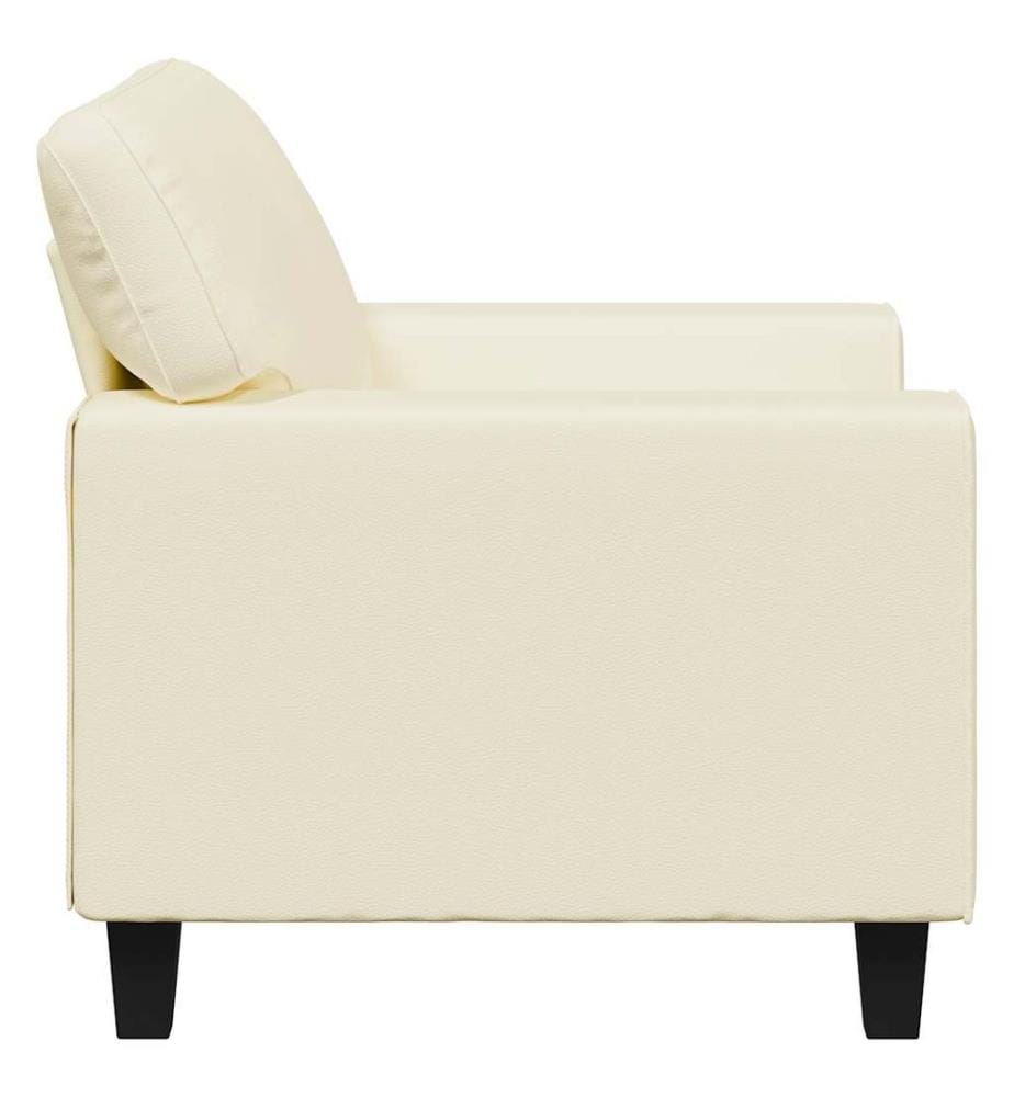 Sessel Creme 60 cm Kunstleder