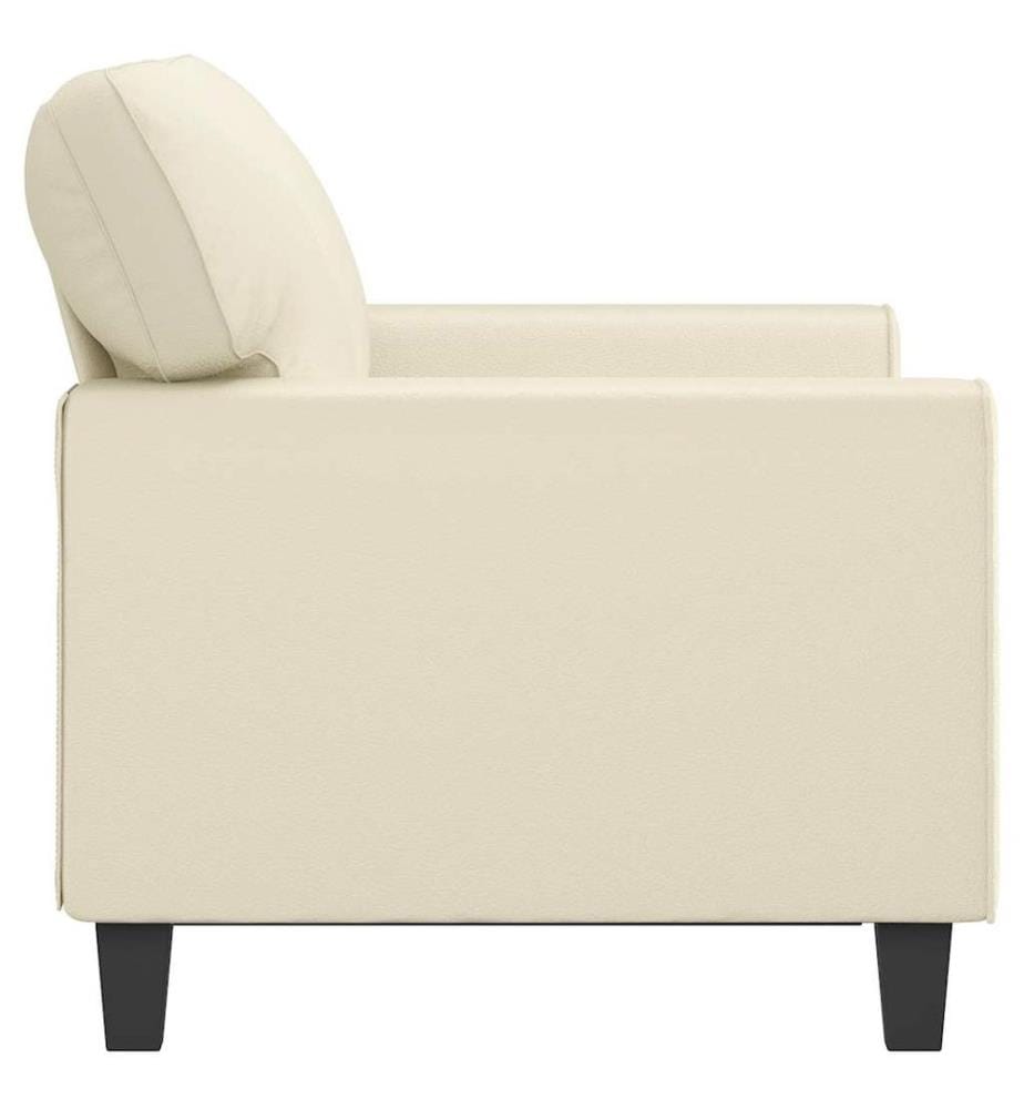 2-Sitzer-Sofa Creme 120 cm Kunstleder