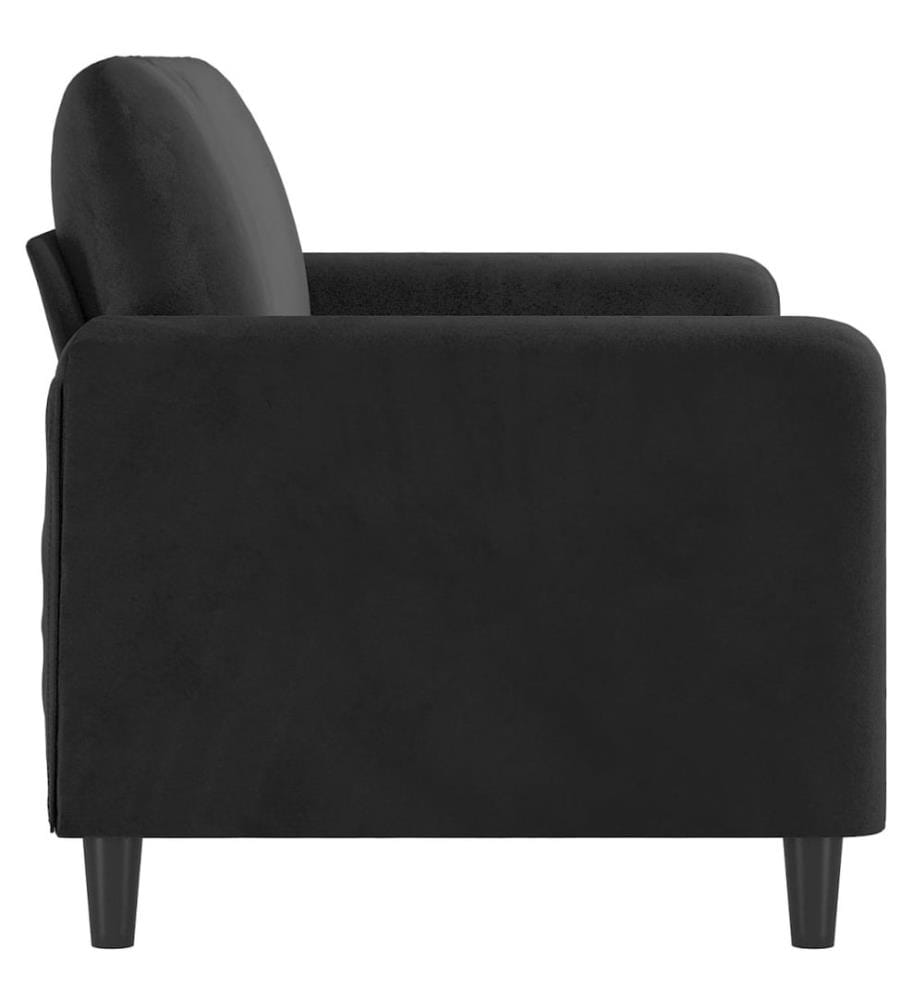 2-Sitzer-Sofa Schwarz 140 cm Samt