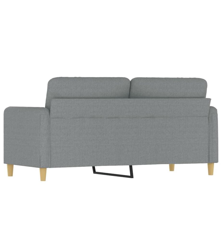 2-Sitzer-Sofa Hellgrau 140 cm Stoff