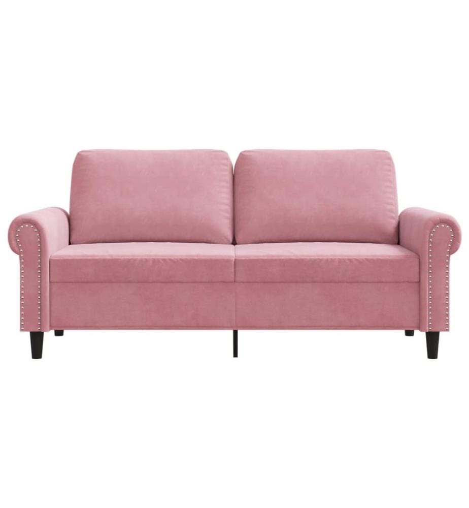 2-Sitzer-Sofa Rosa 140 cm Samt