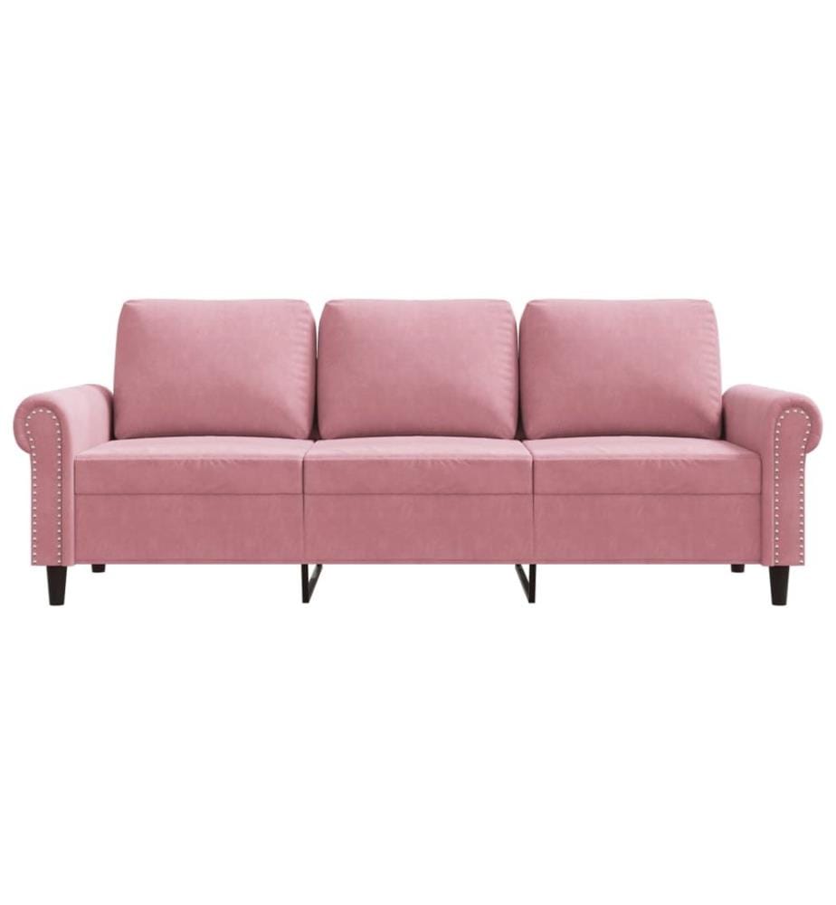 3-Sitzer-Sofa Rosa 180 cm Samt