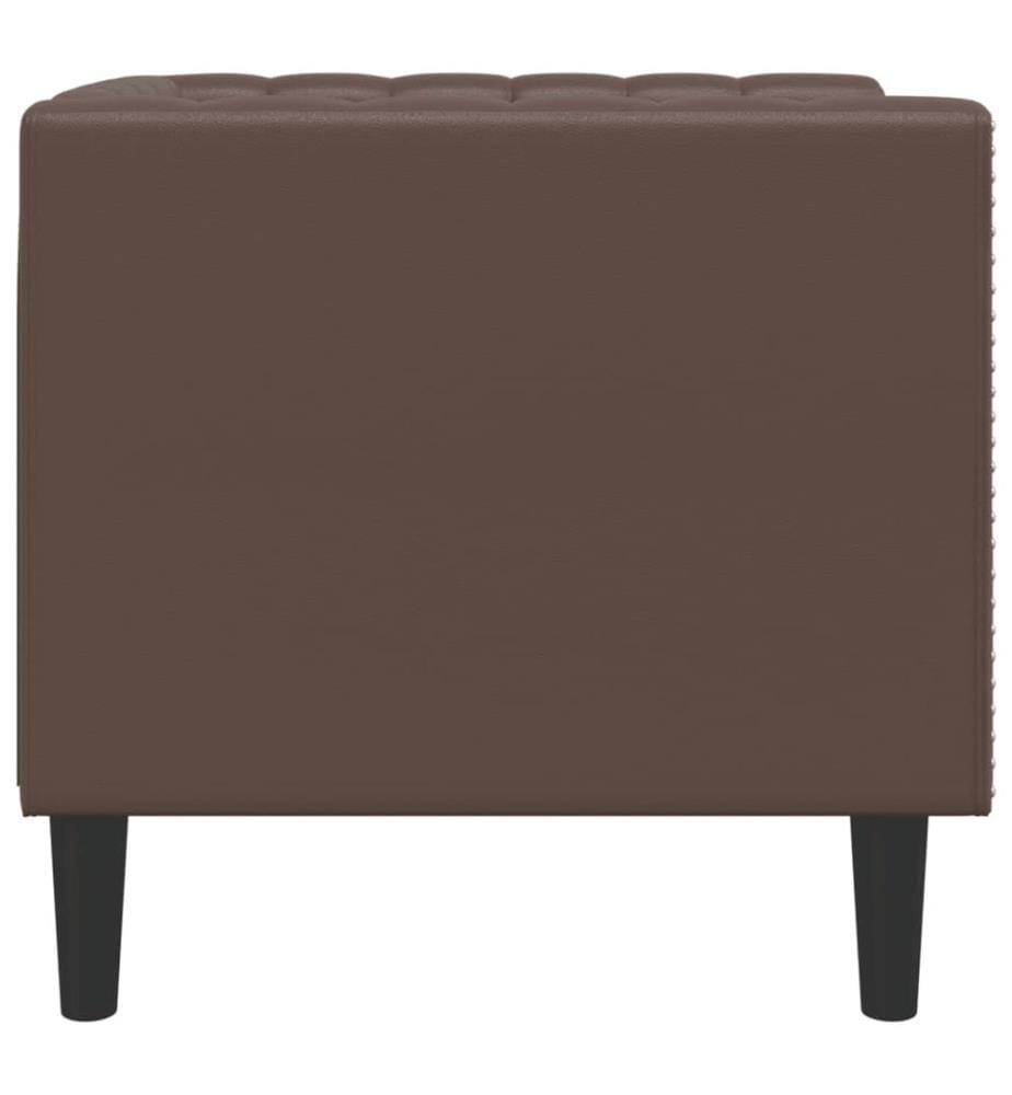 Chesterfield-Sessel Braun Kunstleder