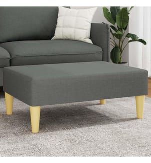 Fusshocker Dunkelgrau 77x55x31 cm Stoff