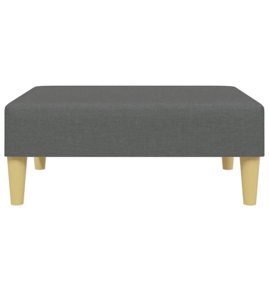 Fusshocker Dunkelgrau 77x55x31 cm Stoff