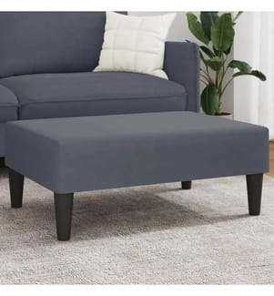 Fusshocker Dunkelgrau 77x55x31 cm Samt