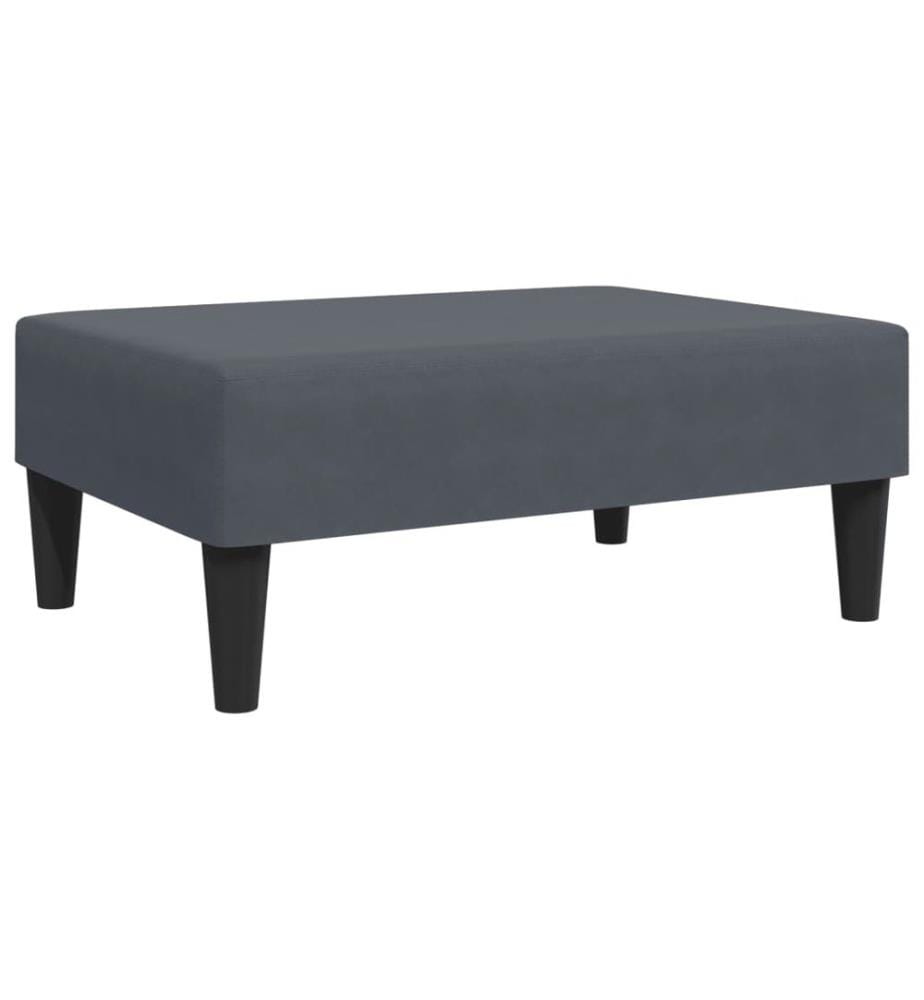 Fusshocker Dunkelgrau 77x55x31 cm Samt