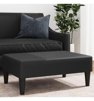 Fusshocker Schwarz 77x55x31 cm Kunstleder