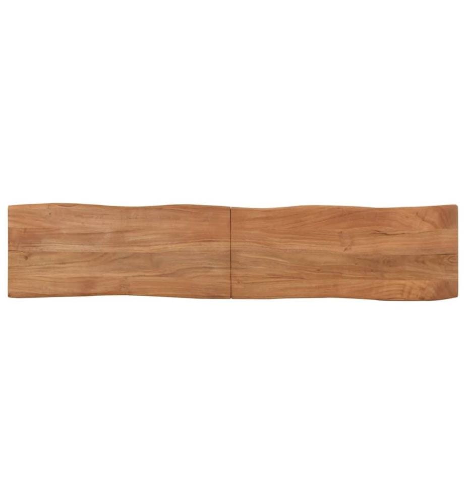 Bank 160 cm Massivholz Akazie und Stahl