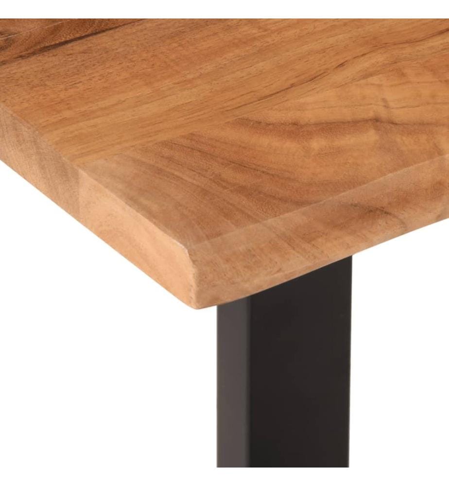Bank 160 cm Massivholz Akazie und Stahl