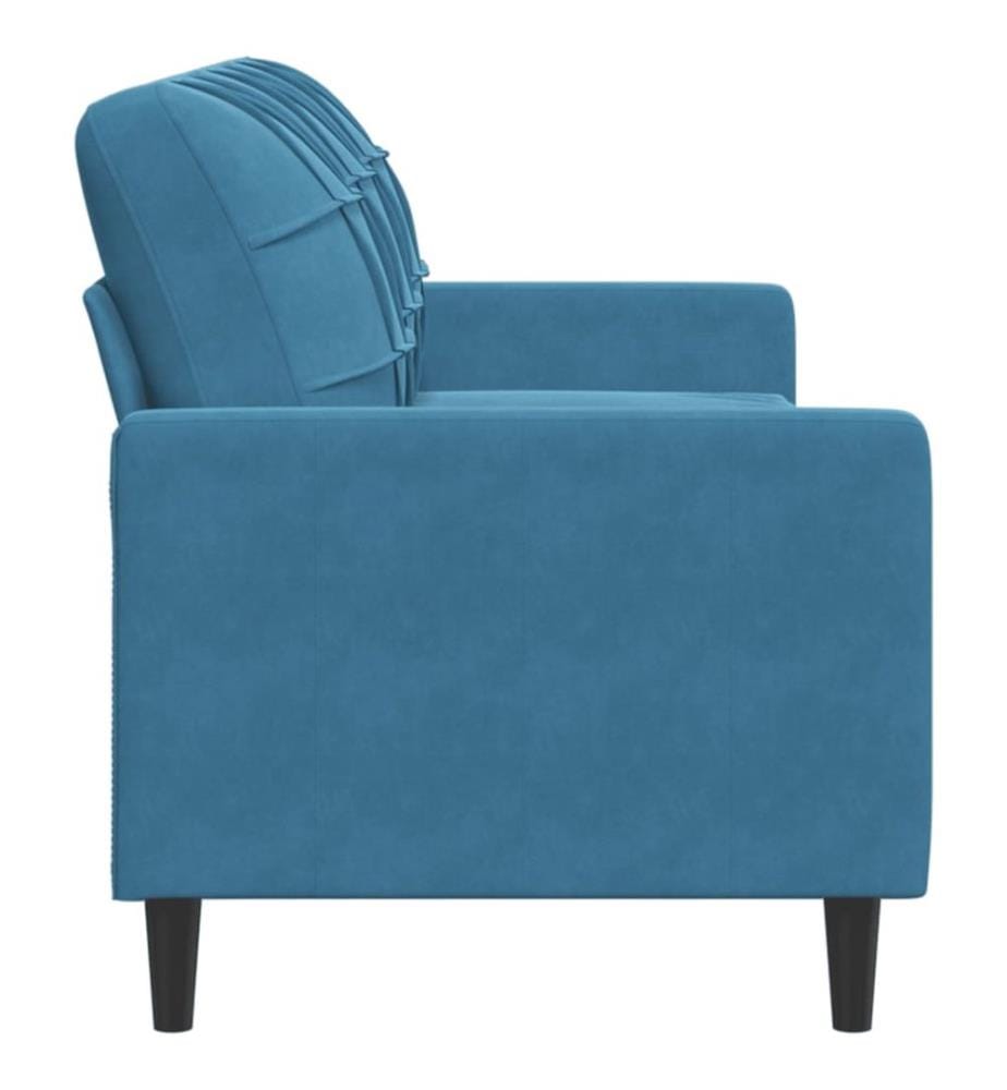 3-Sitzer-Sofa Blau 180 cm Samt