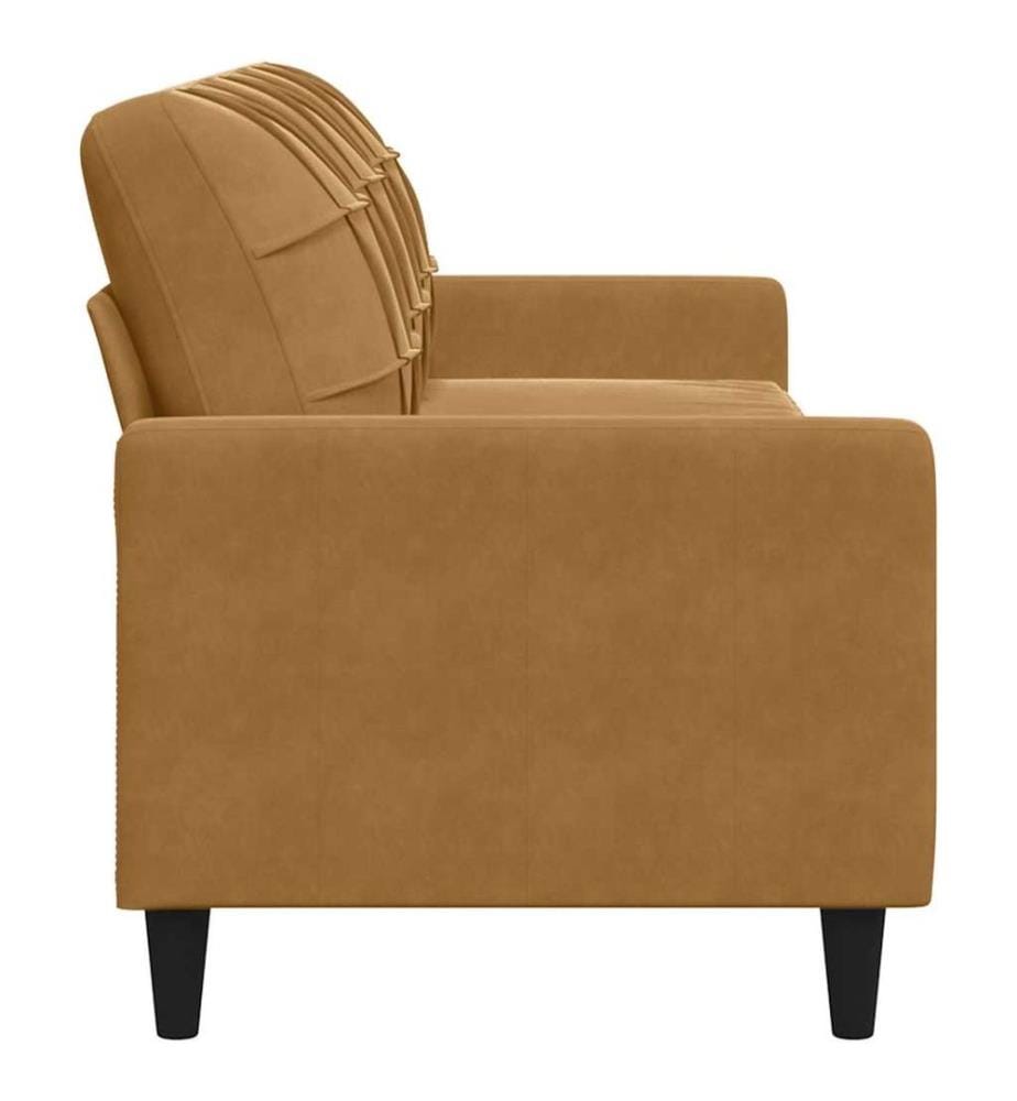 3-Sitzer-Sofa Braun 210 cm Samt
