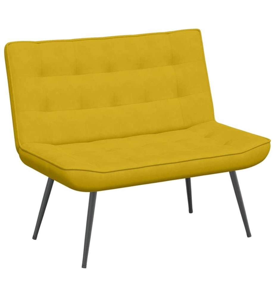 Banc jaune 110x74x84 cm velours