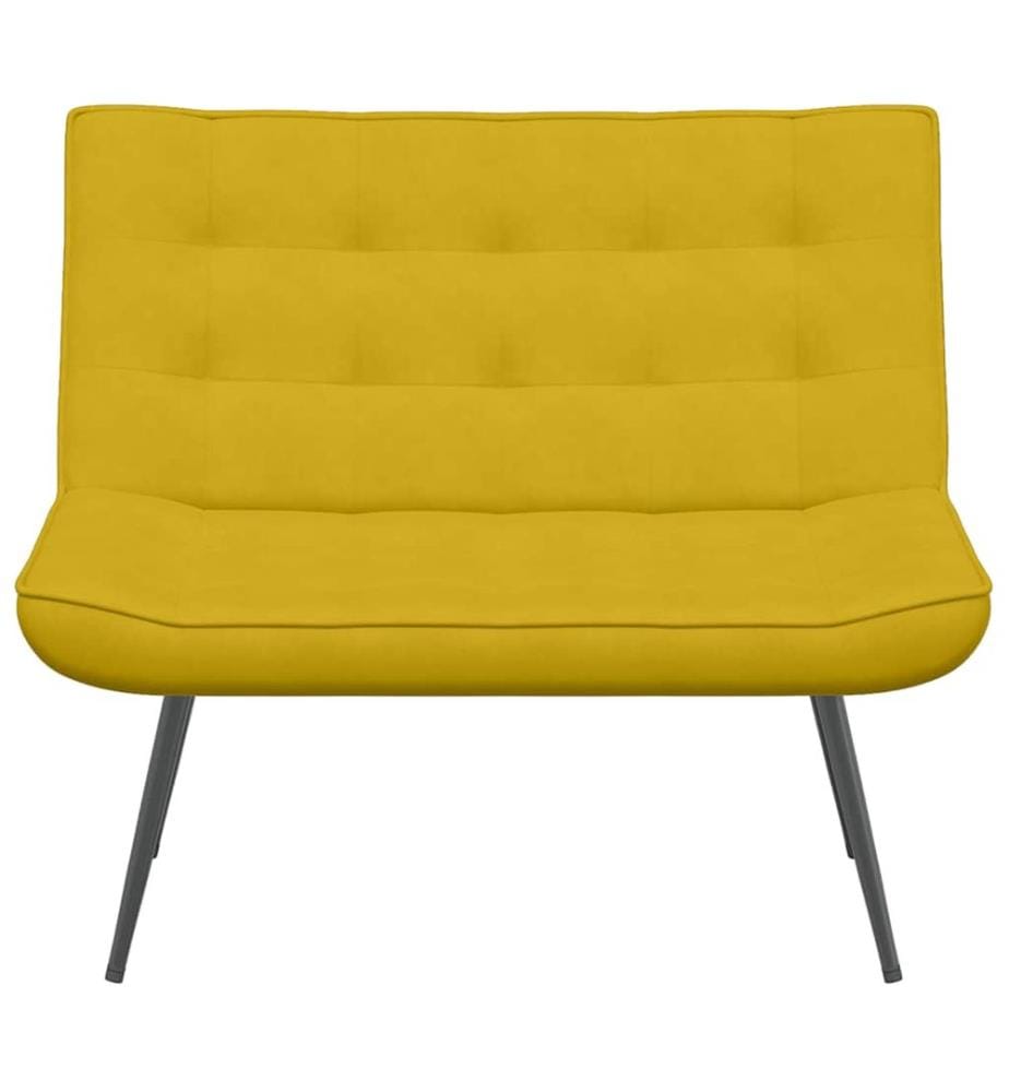 Banc jaune 110x74x84 cm velours