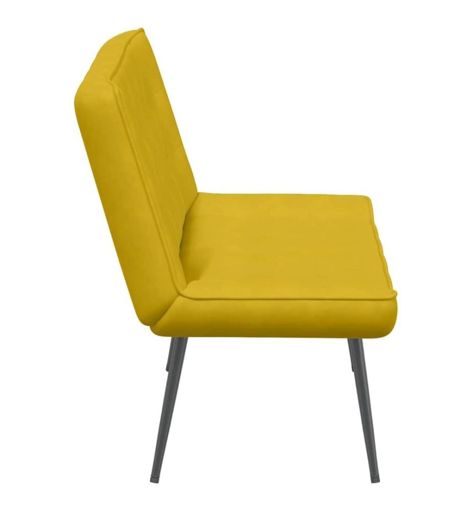 Banc jaune 110x74x84 cm velours