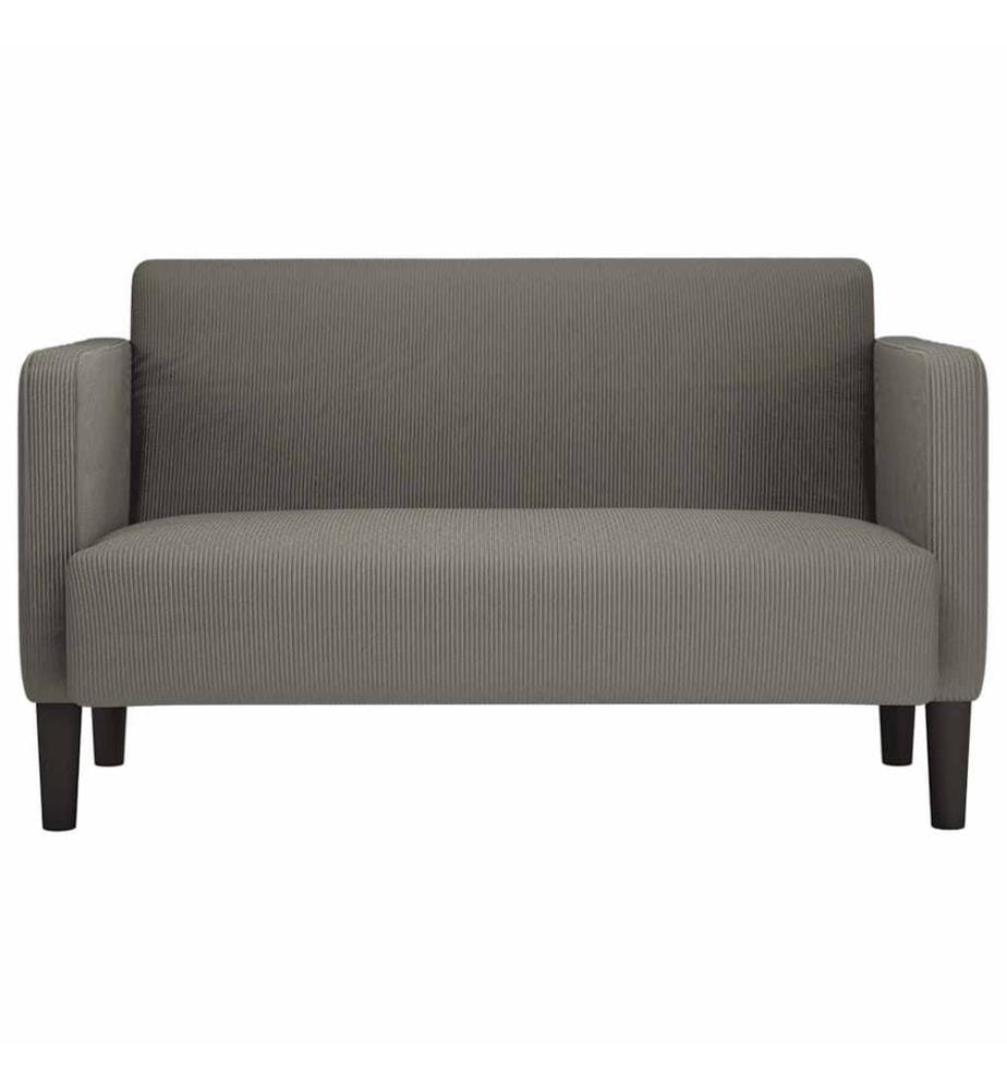 Zweisitzer-Sofa Hellgrau 109 cm Cordstoff