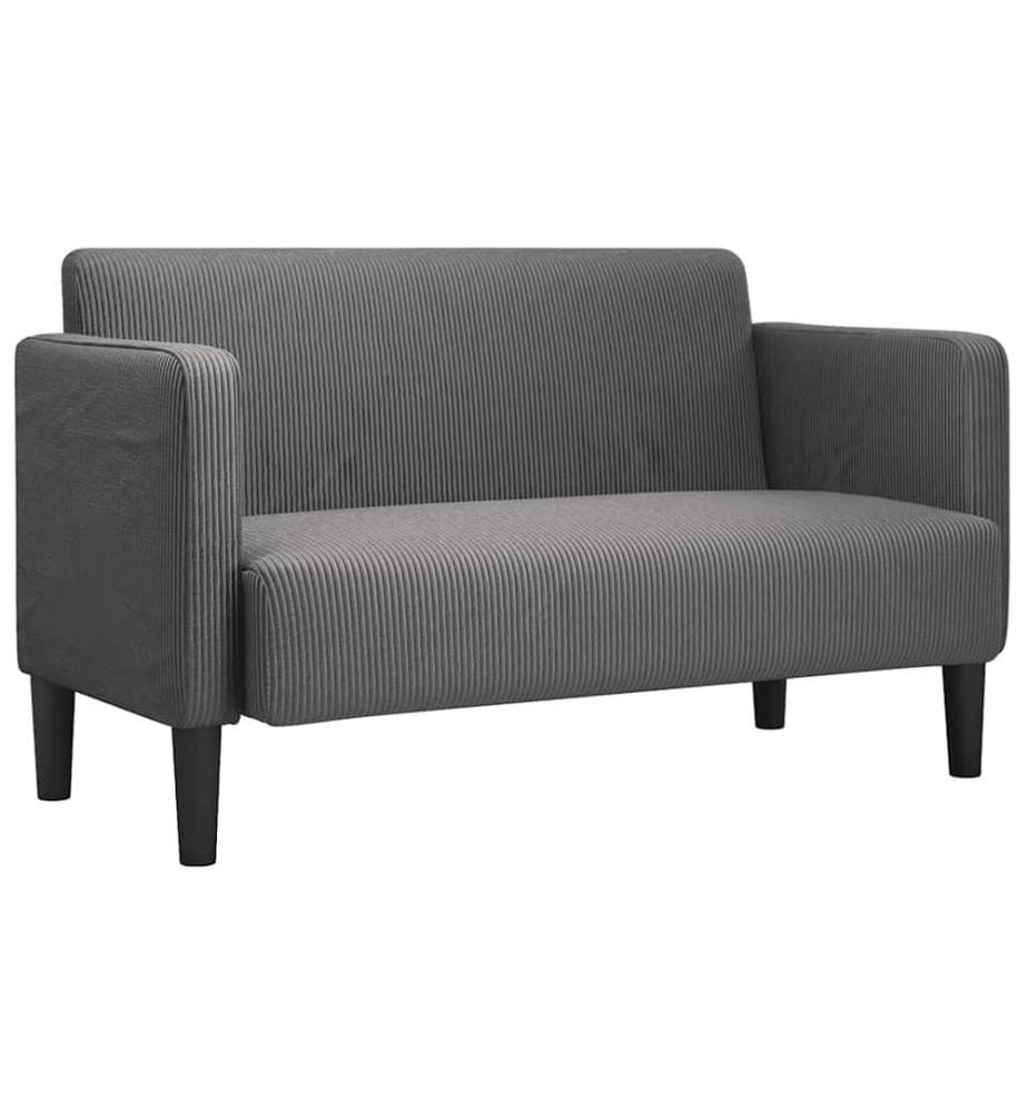 Zweisitzer-Sofa Dunkelgrau 109 cm Cordstoff
