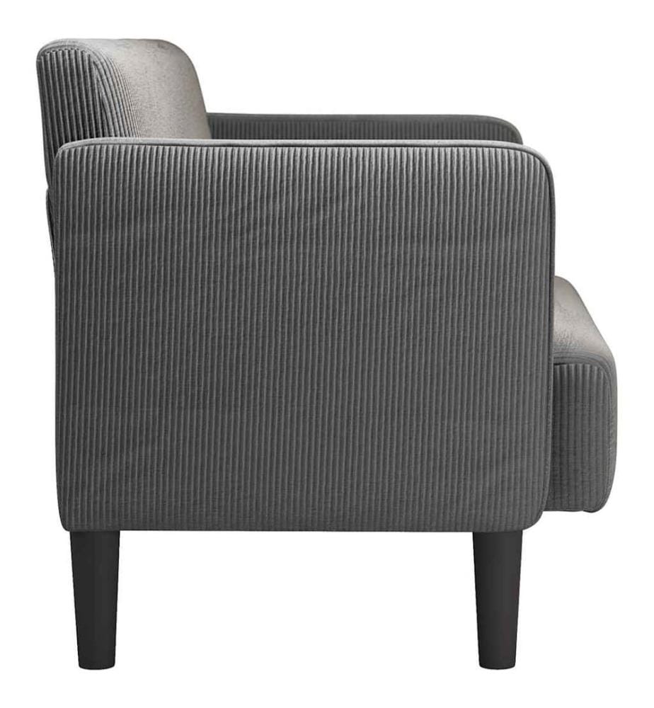 Zweisitzer-Sofa Dunkelgrau 109 cm Cordstoff