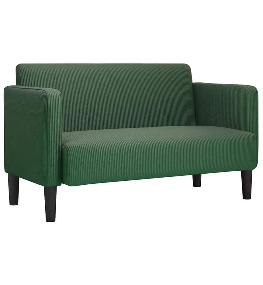 Zweisitzer-Sofa Dunkelgrün 109 cm Cordstoff